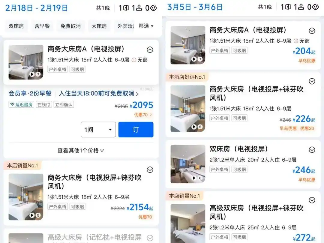 2,000 yuan a night for hotels in small towns has gone up like crazy_Hotel prices in Shantou for 2025 Spring Festival have gone up_Hotel prices for returning from Shanghai to Shantou for the New Year have gone up