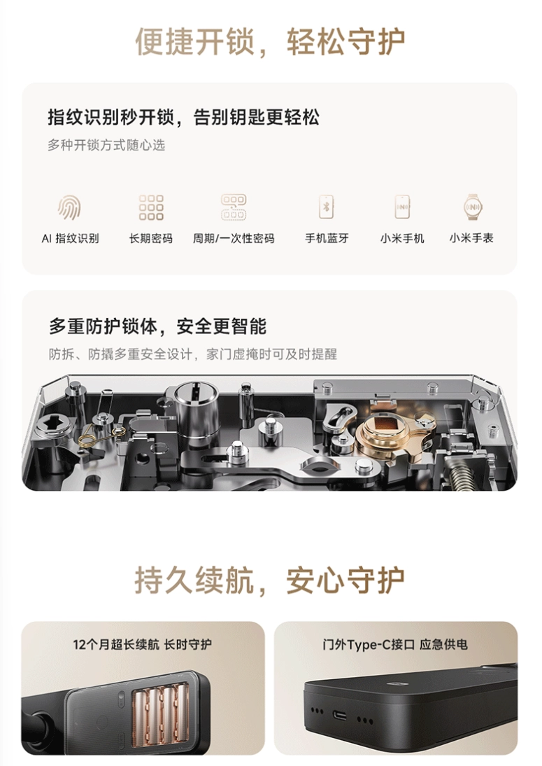 Xiaomi fingerprint lock store_Xiaomi fingerprint lock cylinder_