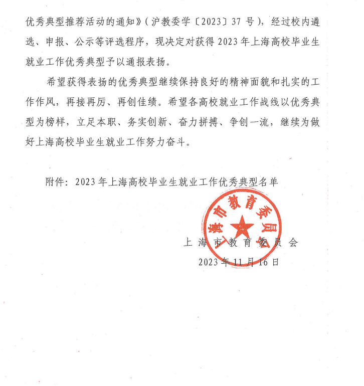 Employment at Shanghai Zhongqiao Vocational and Technical University_Excellent examples at employment at Shanghai Zhongqiao Vocational and Technical University