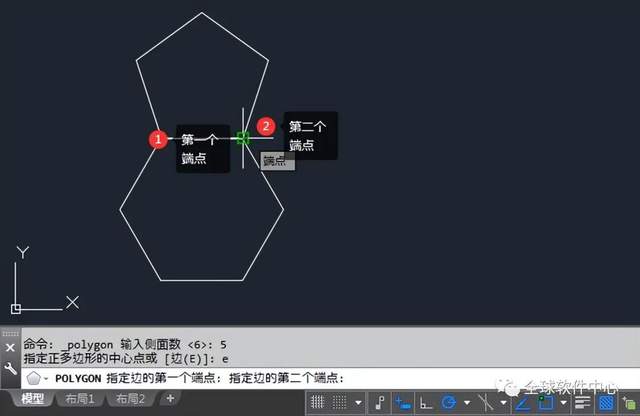 CAD polygon drawing tutorial_Polygon command usage_polygon